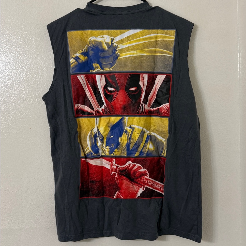 Used- Deadpool & Wolverine Graphic Tank -(Large) *Note: Sleeves were cut off